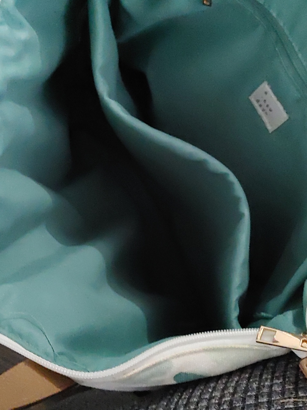 a new day Canvas Laptop Bag with Tan Leather & Floral Accents - Picture 5 of 7